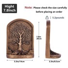 Large Vintage Tree Of Life Bookends Set     2 Non-skid Heavy Bookends  Antique    
