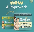 Pampers Swaddlers Diapers Size 8  46  Lb  86 Count  100  Leakproof - New