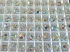 Vintage Swarovski 5000 8mm Round Beads Shadow Crystal Ab2x  Rare  8pcs  