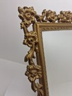 Vintage Syroco Wood Gold Ornate Mirror Hollywood Regency 13 5  X 11 5  D58