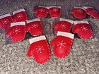 Felt Mittens Christmas Hanging Ornaments 6 Packs Of 2 Total 12 Pcs New