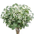5pcs Eucalyptus Stems   6pcs Babys Breath Artificial Eucalyptus babys Breath