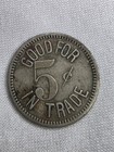 Vintage Billiards Bowling Trade Token Good For 5   In Trade Circulated