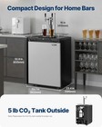Vevor Beer Kegerator Draft Beer Dispenser Full Size Keg Refrigerator Dual Tap