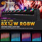 8x12w Led Stage Moving Head Light Beam Bar Rgbw Dmx Dj Disco Party Club Lighting