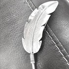 Native American Hair Barrette Sterling Silver Feather 3 1 2  Navajo Billy Long
