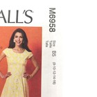 Mccalls 6958 Dress Fit And Flared Misses Petite Size 8 16 Sewing Pattern Easy