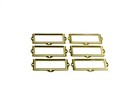 Qty 25 - Brass Plated Label Holders  File Cabinet Hardware  Screws Included