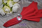 Glass Crystal Diamond Napkin Ring Holders     Set Of 4 Wedding Table Decor
