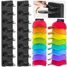 Hat Organizer For Baseball Caps  2 Pack Strong Adhesive Hat Rack For Black