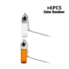 6-pack 57mm Glass Dispenser Bottles - Mini Storage Jars W  Tiny Spoon  Portable