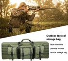 36 tactical Double Rifle Bag Gun Range Padded Soft Case For 2 Rifles   2 Pistols