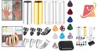 Guitar Accessories Set 4pcs Slides 10picks 8pc Picks Box For Guitars Banjo Uk   
