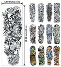 Dalin Extra Large Temporary Tattoos Full Arm And Half Arm Tattoo Sleeves For Men