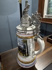 Vintage German Regimental 1 2l Beer Stein With Lithograph Bottom