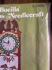 Vtg Bucilla Christmas Clock Cat Mouse Card Holder Kit Felt Needlecraft Rare New