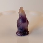 Amethyst Crystal Rooster Carving Purple Stone Animal 11g   E31