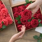 25pcs Artificial Flowers  Fake Flowers Roses W stem For Diy Wedding Bouquets Cen