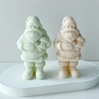 Christmas Santa Candle Mold - Silicone 3d Molds For Candy   Home Decor - Resin C