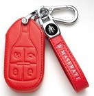 Leather Key Fob Case Coverkey Shells Suit For Maserati 2013-up Quattroporte G   