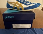 Asics Ex-eo Model Twr900 Custom Wrestling Shoes Size 9 27cm Blue White Gold New 