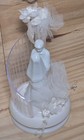 Vintage 1983 Wilton Bride Groom Wedding Cake Topper Staircase Arch White