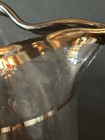 Vintage 60 s Clear Glass Cocktail Pitcher Silver Trim Excellent Free Shipping