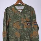Vintage Rasco Fr Henley Shirt Mens Xl Flame Resistant Cajun Camo Long Sleeve