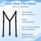 Aster Black Suspenders For Men  Hidden Suspenders Three-point Belt Loops Elas   