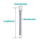 Expansion Spring Tension Extension Expanding Extending Springs Wire Dia 0 4mm
