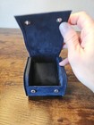Panerai Watch Blue Suede Storage Case   Travel Box Oem Authentic
