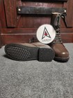 Handmade Men   s Vintage Brown Leather Military Combat Boots - Lace-up Army Style