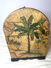 Via Vee World L Decorative Storage Box Palm Trees Old World Map Wood Chest
