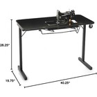 Vintage Singer Featherweight Sewing Machine Table Portable With Wheels And Lift