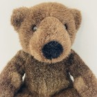 Vtg Eden Toys Plush Dk Brown Bear Black Nose Stuffed Animal 15    Korea Htf