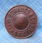 Levi Strauss   Co Rivet Belt Buckle 1970s Promotional Sf Cal Vtg Ls co    gmp130