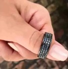 2ct Round Lab-created Black Diamond Mens Wedding Band Ring 14k Black Gold Plated