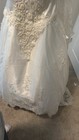 Private Label By White Ball Gown Wedding Dress Size 10 V-neck Lace Beaded