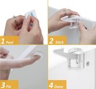 12-pack Baby Safety Cabinet Locks No Drill Adhesive Child Proof Drawer