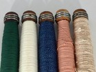 Vintage Wood Sewing Bobbins With Thread Assorted Colors S 5 Lot 4