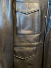 Cooper Genuine Leather Us Army Field Jacket Vintage Mens Large Black