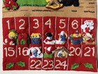 Completed Vintage Bucilla Felt Advent Calendar Santa s Workshop 82852 Santa Bead