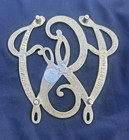 Vintage George Washington Brass Cypher Trivet  Silver Bicentennial Stamp 76-6