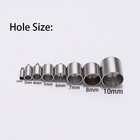 10pcs lot Stainless Steel End Tip Cap Fit 2-10mm Tassel Leather Cord End    
