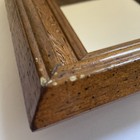 Vintage Solid Wood Carved Ornate Frame Mirror Wall Mount 8 5x8 5x2  Read Desc 
