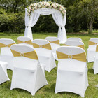 Spandex Chair Sashes Bands 50pcs Stretch Chair Ties Bows With Buckle Slider For