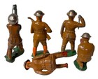 Vintage Wwi Barclay Metal Toy Soldiers U s  Infantry Anti Aircraft  Machine Gun