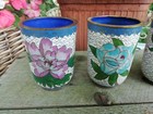 Set Of 4 Antique Chinese Cloisonn   Tea Bowls Tumblers