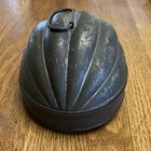 Vintage Ca 1920s Tin Melon Shape Baking Mold W  Base 2-piece Set  9in