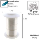 Beadsmith Silver Plated 28 Gauge Craft Wire Elements - 40 Yard Spool